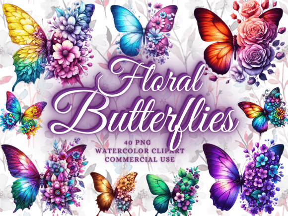 Download Floral Butterfly Png Bundle Butterflies - Premium Resources
